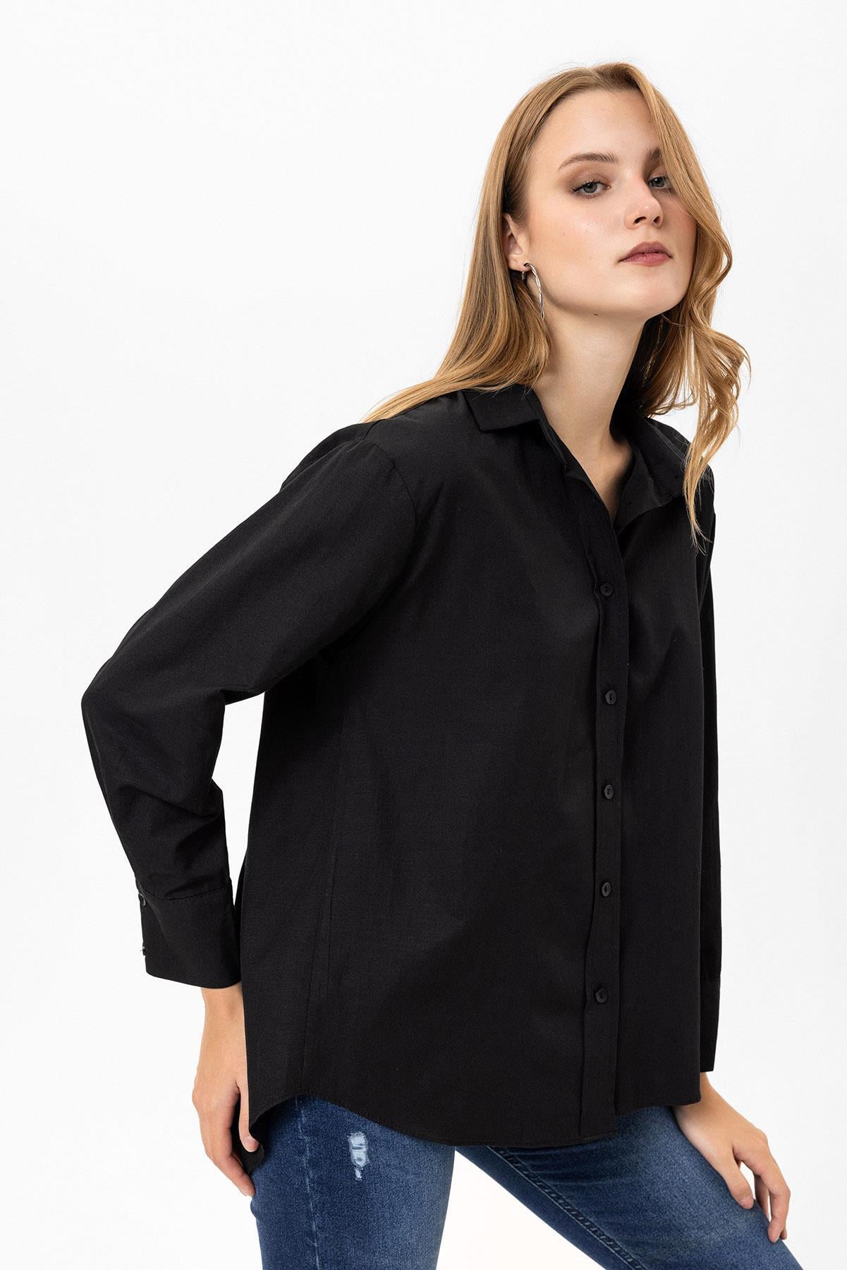 Kadın Oversize Poplin Gömlek