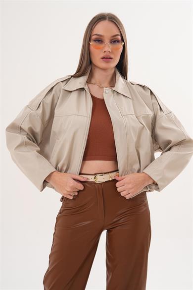 Kadın Apoletli Bomber Ceket - 260183