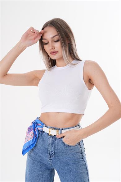 Kadın Askılı Sporcu Crop 250072