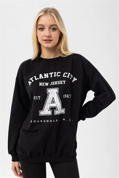 Kadın Baskı Detaylı Sweatshirt