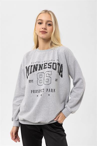 Kadın Baskı Detaylı Sweatshirt