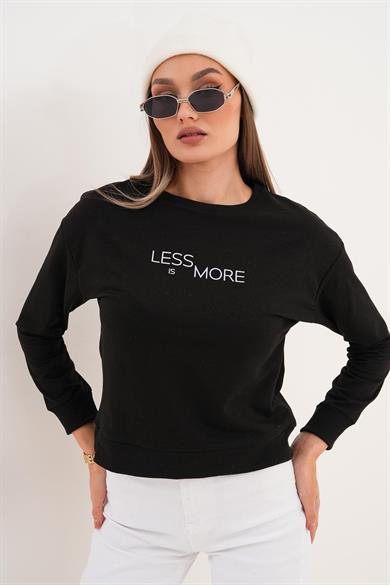 Kadın Baskılı İki İplik Sweatshirt 255329 -