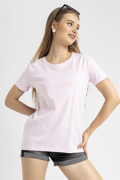 Kadın Bisiklet Yaka Arkası Uzun Oversize Tişört 240232 -