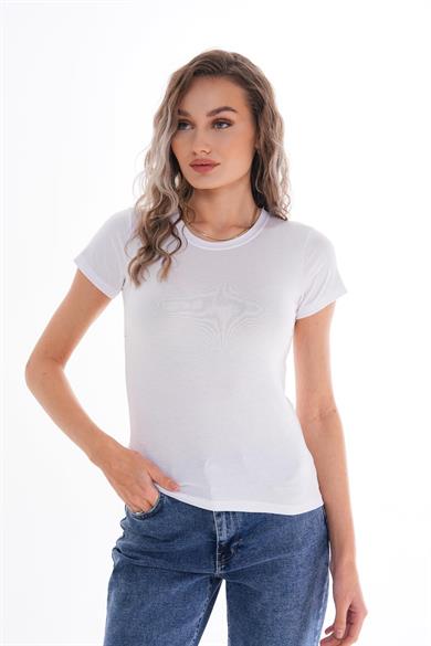 Kadın Bisiklet Yaka Kısa Kol Badi Body 250109 -