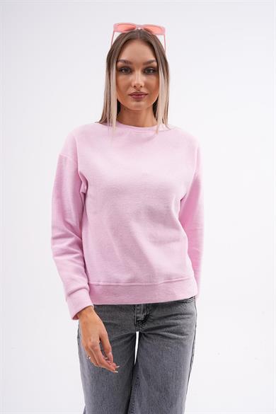 Kadın Bisiklet Yaka Selanik Örme Sweatshirt 255010 -