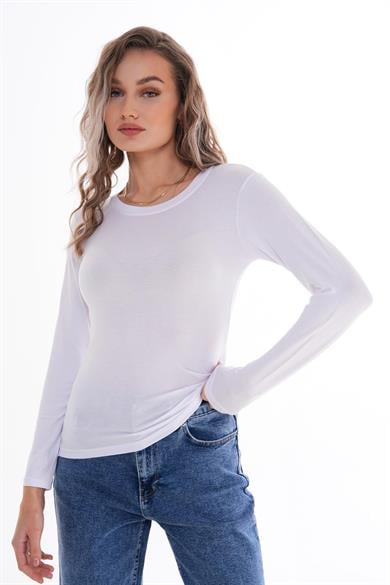 Kadın Bisiklet Yaka Uzun Kol Badi Body 260221 -