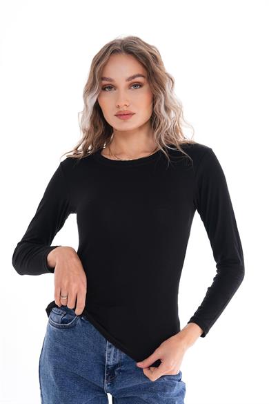 Kadın Bisiklet Yaka Uzun Kol Badi Body 260221 -
