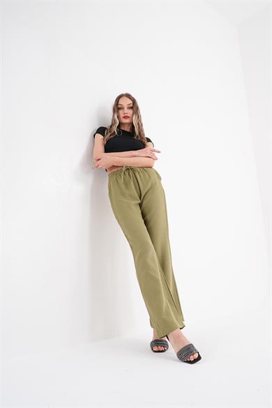 Kadın Bol Paça Müslin Pantolon 260415 -