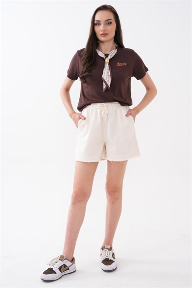 Kadın Gabardin Kısa Şort 260509 -