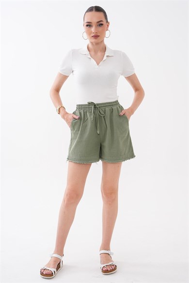 Kadın Gabardin Kısa Şort 260509 -