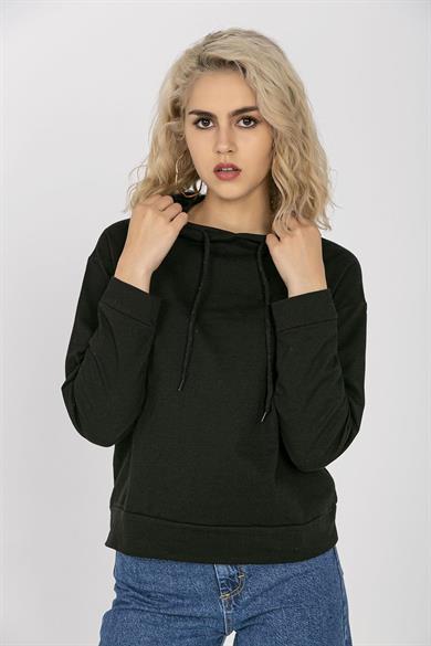 Kadın Kapüşonlu İki İplik Swearshirt