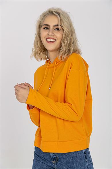 Kadın Kapüşonlu İki İplik Swearshirt