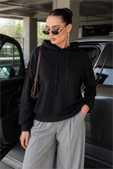 Kadın Kapüşonlu Modal Sweatshirt 265190 -