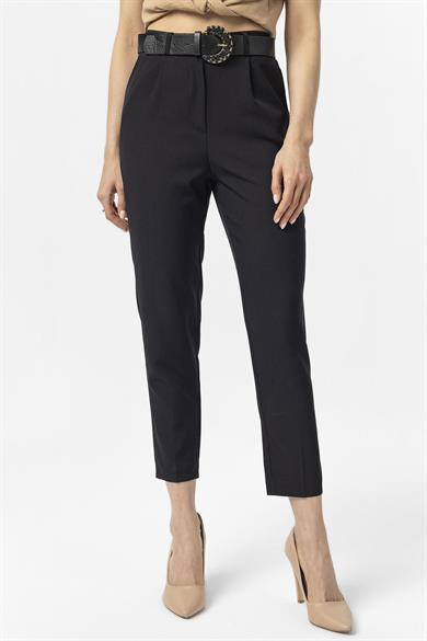 Kadın Kemer Detaylı Dar Paça Kumaş Pantolon 250213 -