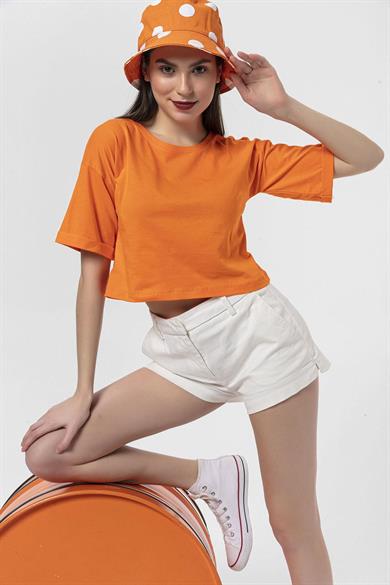 Kadın Kısa Oversize T-Shirt