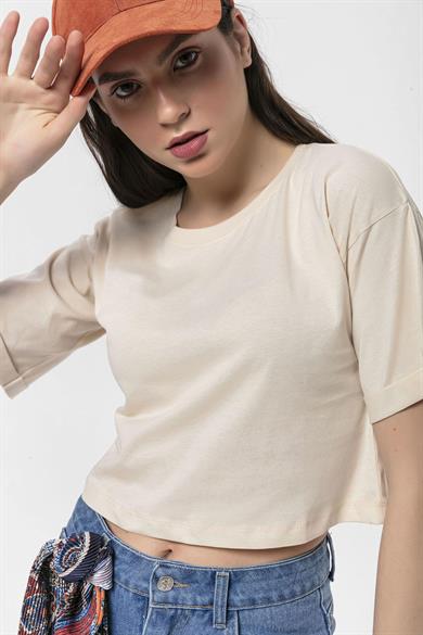 Kadın Kısa Oversize T-Shirt