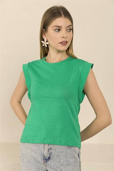 Kadın Kolsuz Bisiklet Yaka Sporcu T-Shirt 250021 -