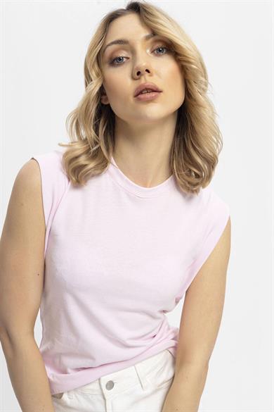 Kadın Kolsuz Bisiklet Yaka Sporcu T-Shirt 250021 -