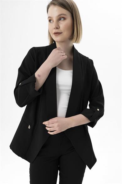 Kadın Kruvaze Şal Yaka Blazer Ceket 240197 -