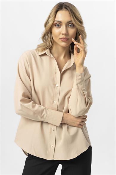 Kadın Oversize Poplin Gömlek 250242 -