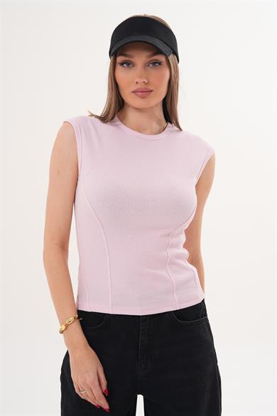 Kadın Parça Detaylı Sıfır Kol Kaşkorse Body - 260027