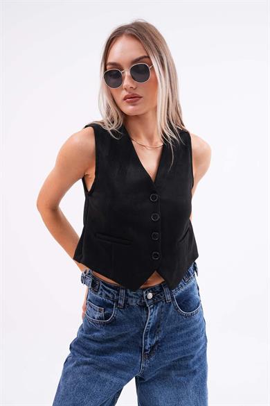 Kadın Süet Yelek 255064 -