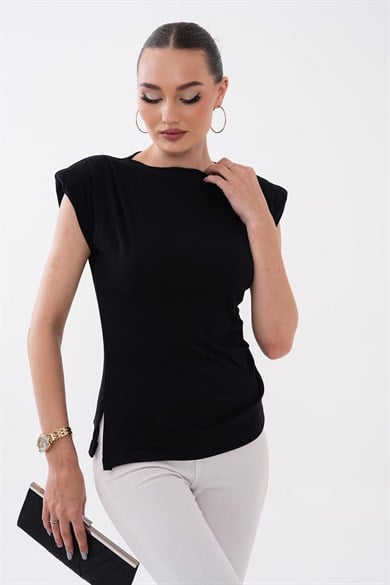 Kadın Vatkalı Yanı Büzgü Detaylı Bluz 260479 -