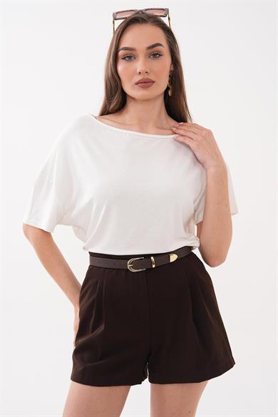 Kadın Yanları Büzgü Detaylı Oversize Bluz 260448 -