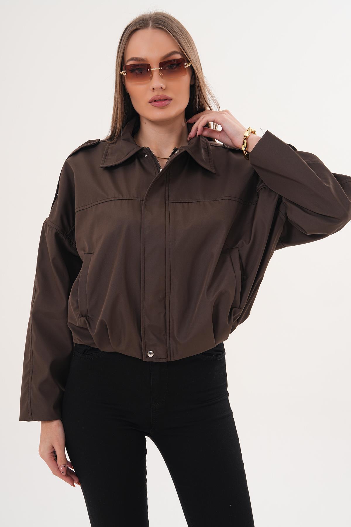 Kadın Apoletli Bomber Ceket - 260183