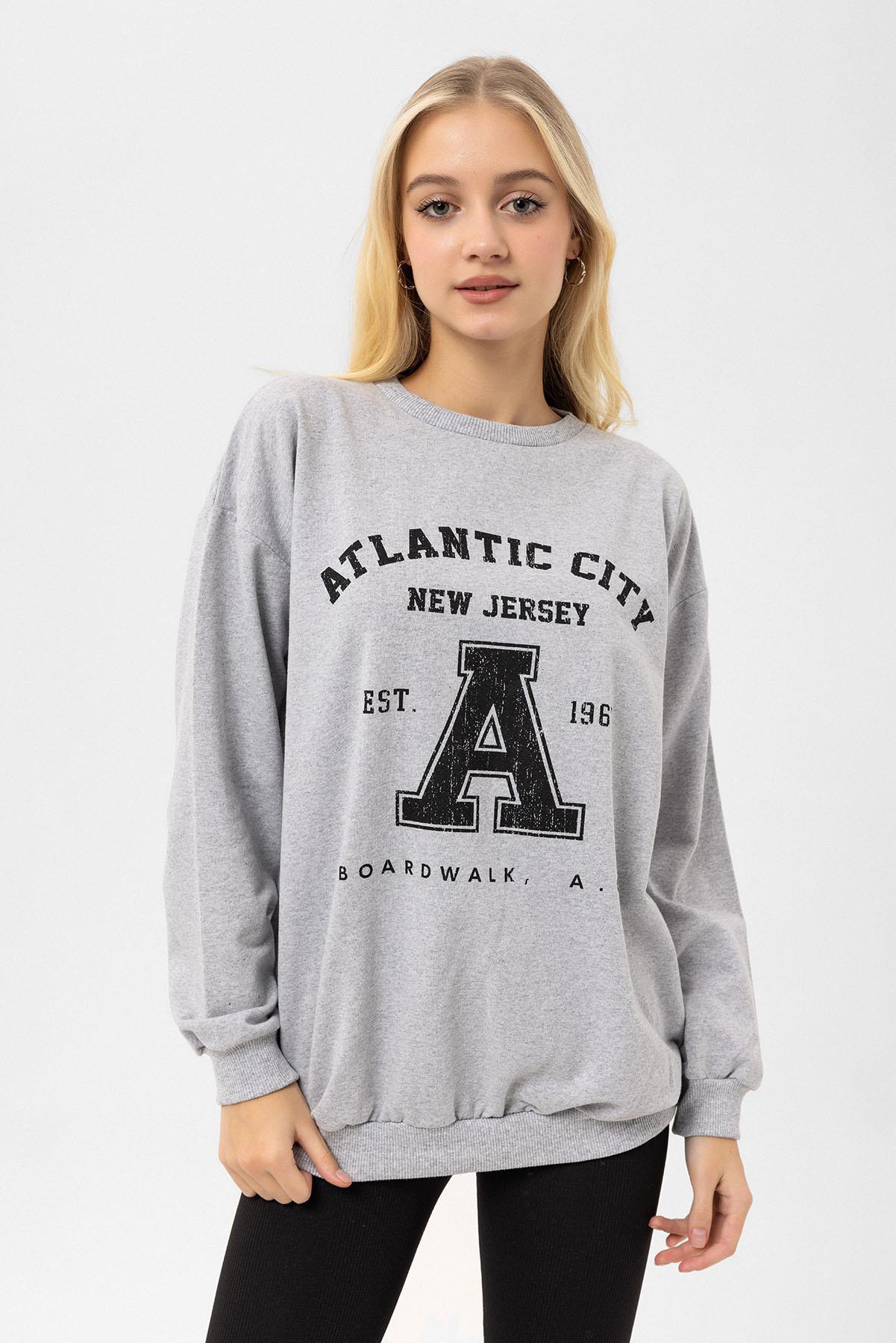 Kadın Baskı Detaylı Sweatshirt