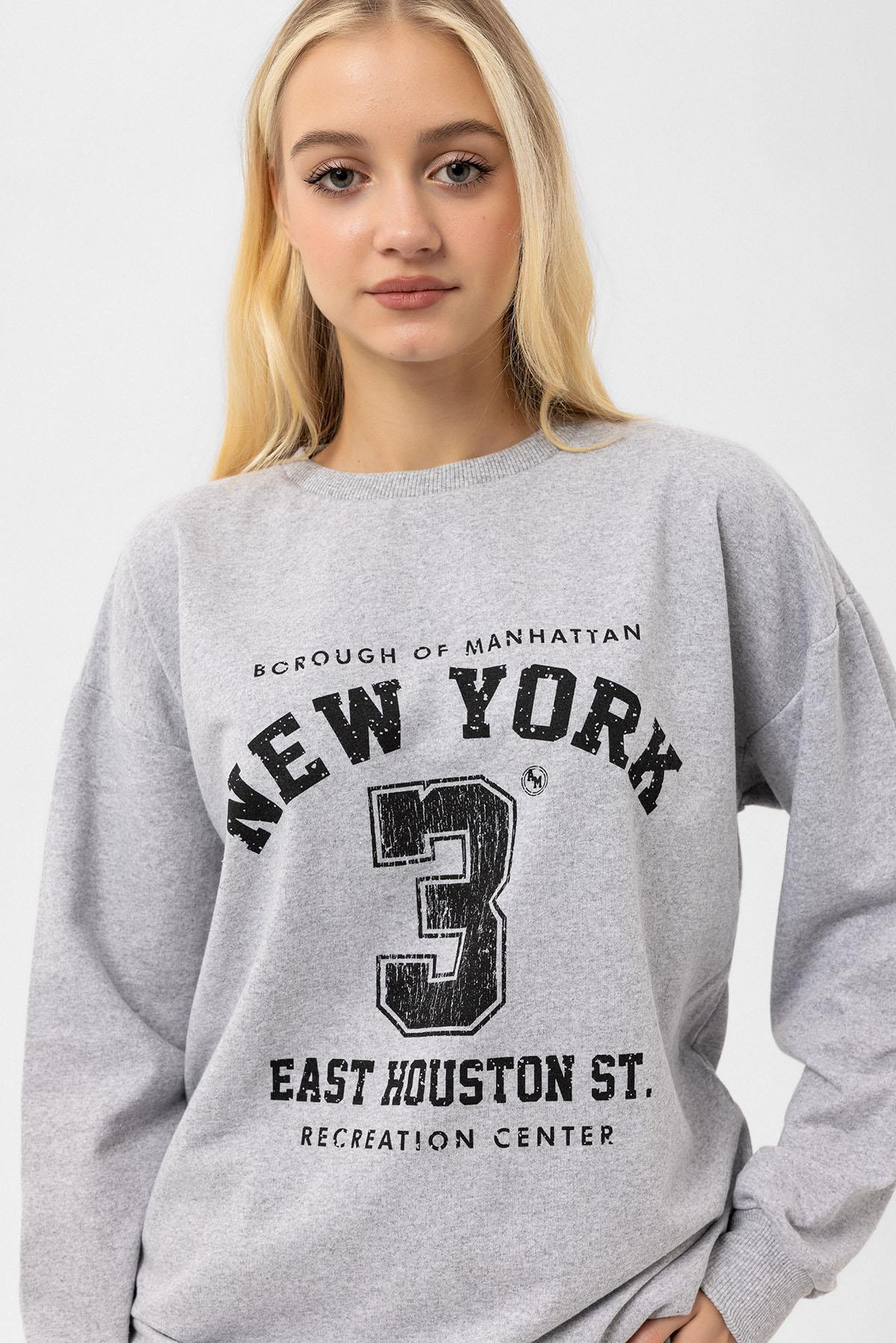 Kadın Baskı Detaylı Sweatshirt