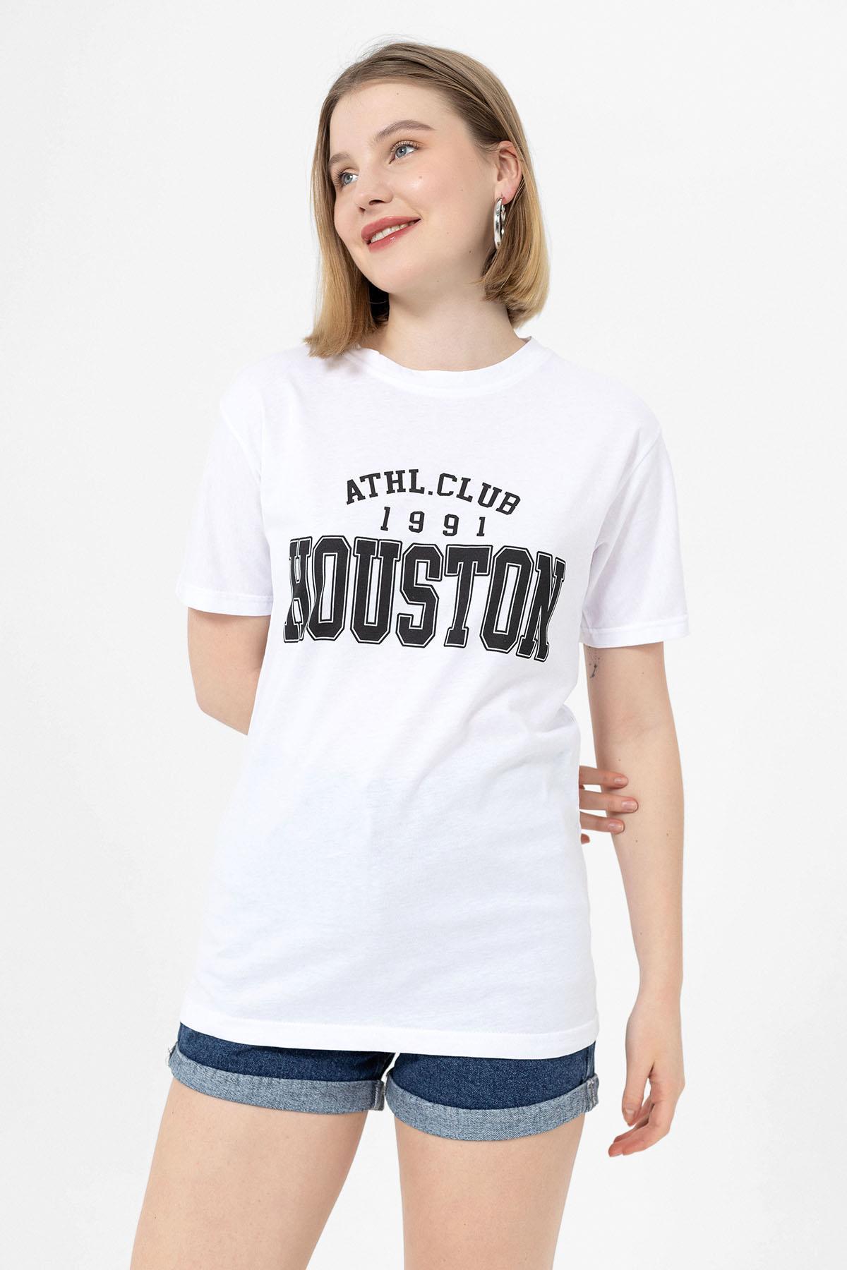 Kadın Baskı Detaylı Tişört