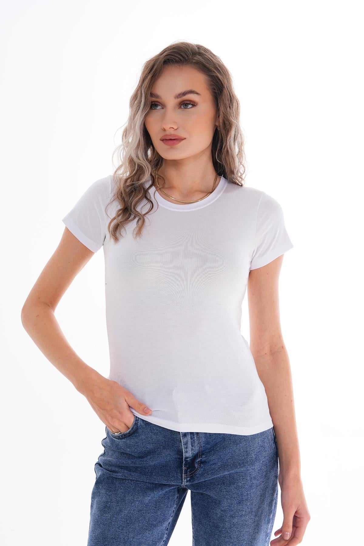 Kadın Bisiklet Yaka Kısa Kol Badi Body 250109 -