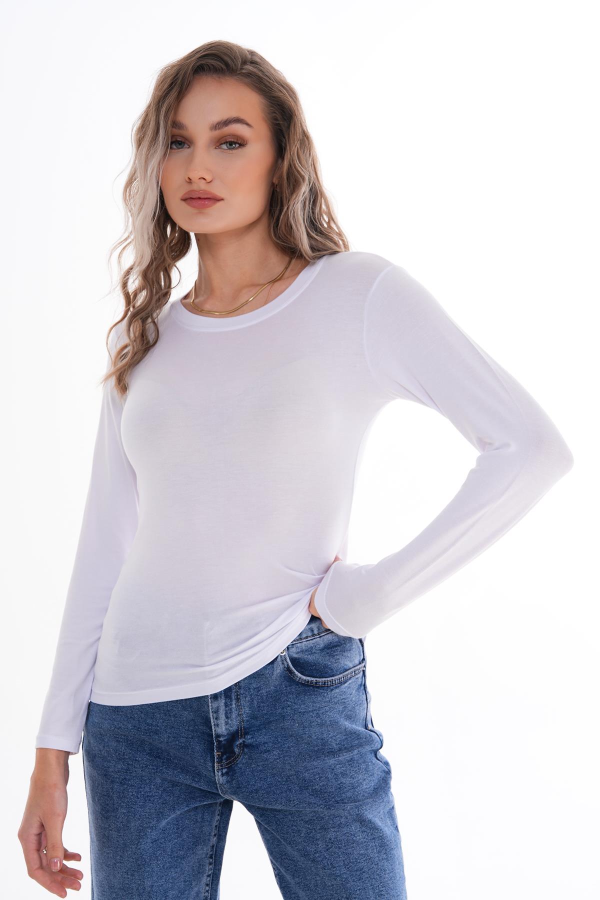 Kadın Bisiklet Yaka Uzun Kol Badi Body 250108 -
