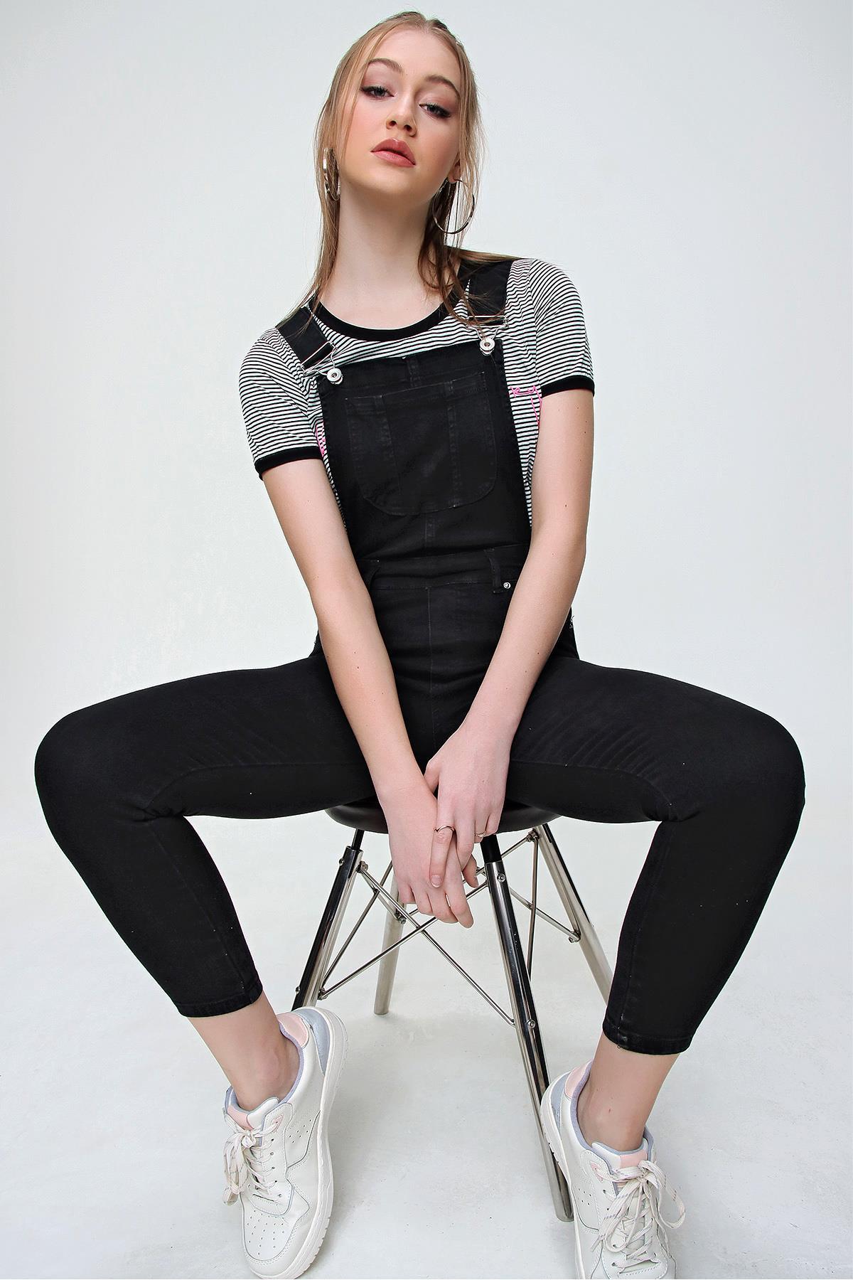 Kadın Dar Paça Bahçivan Salopet