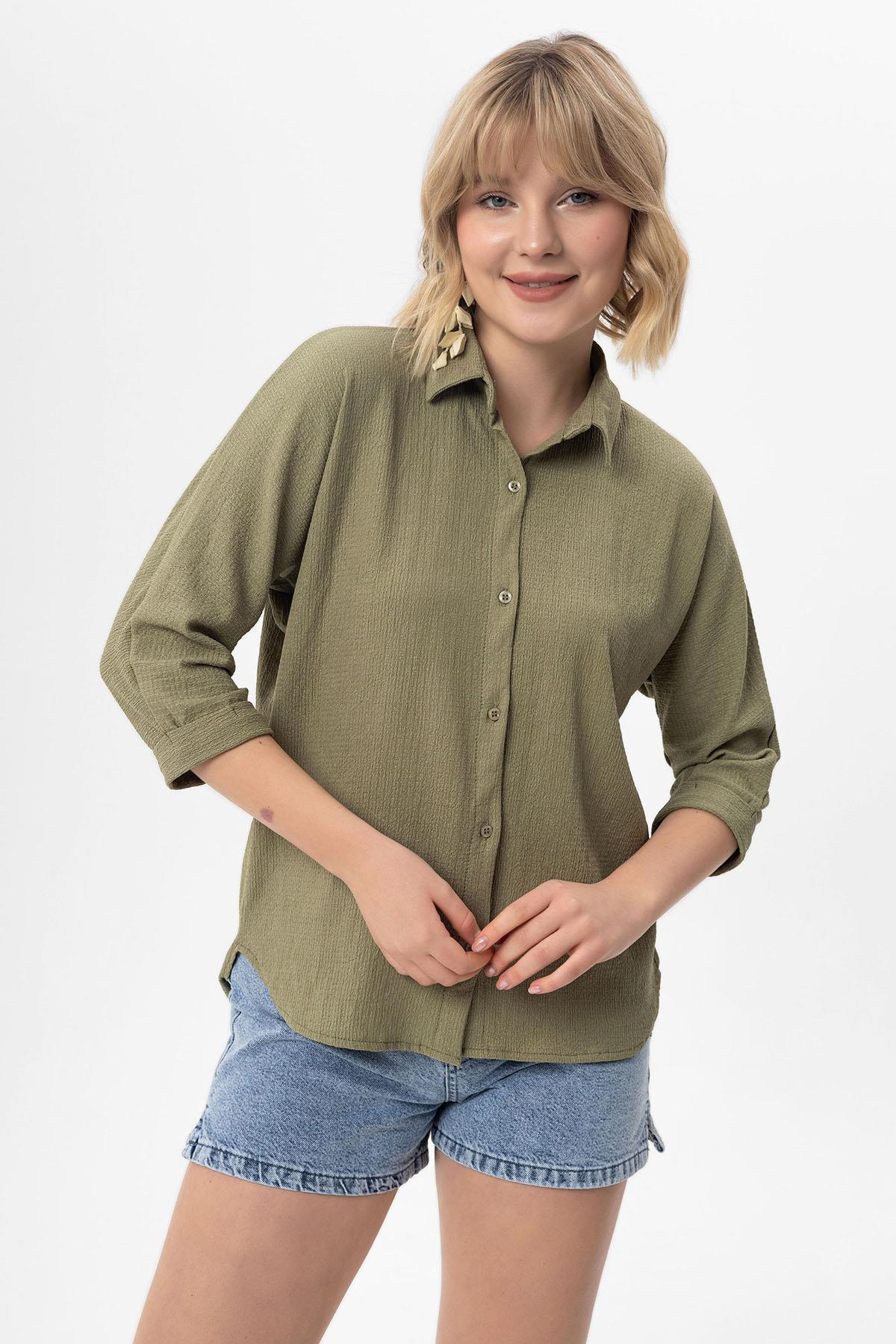 Kadın Dirsek Kol Raşel Gömlek