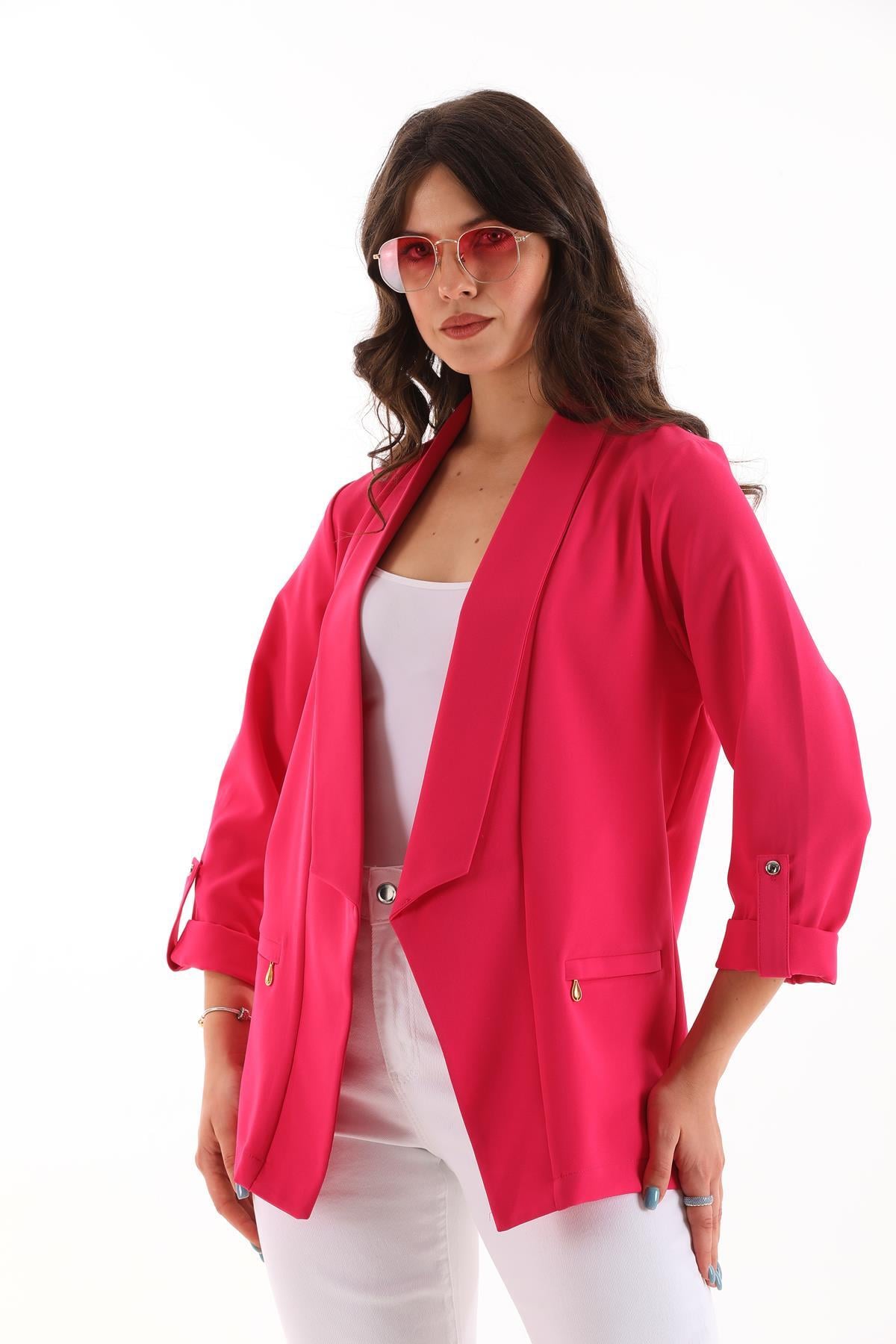 Kadın Kruvaze Şal Yaka Blazer Ceket 240197 -