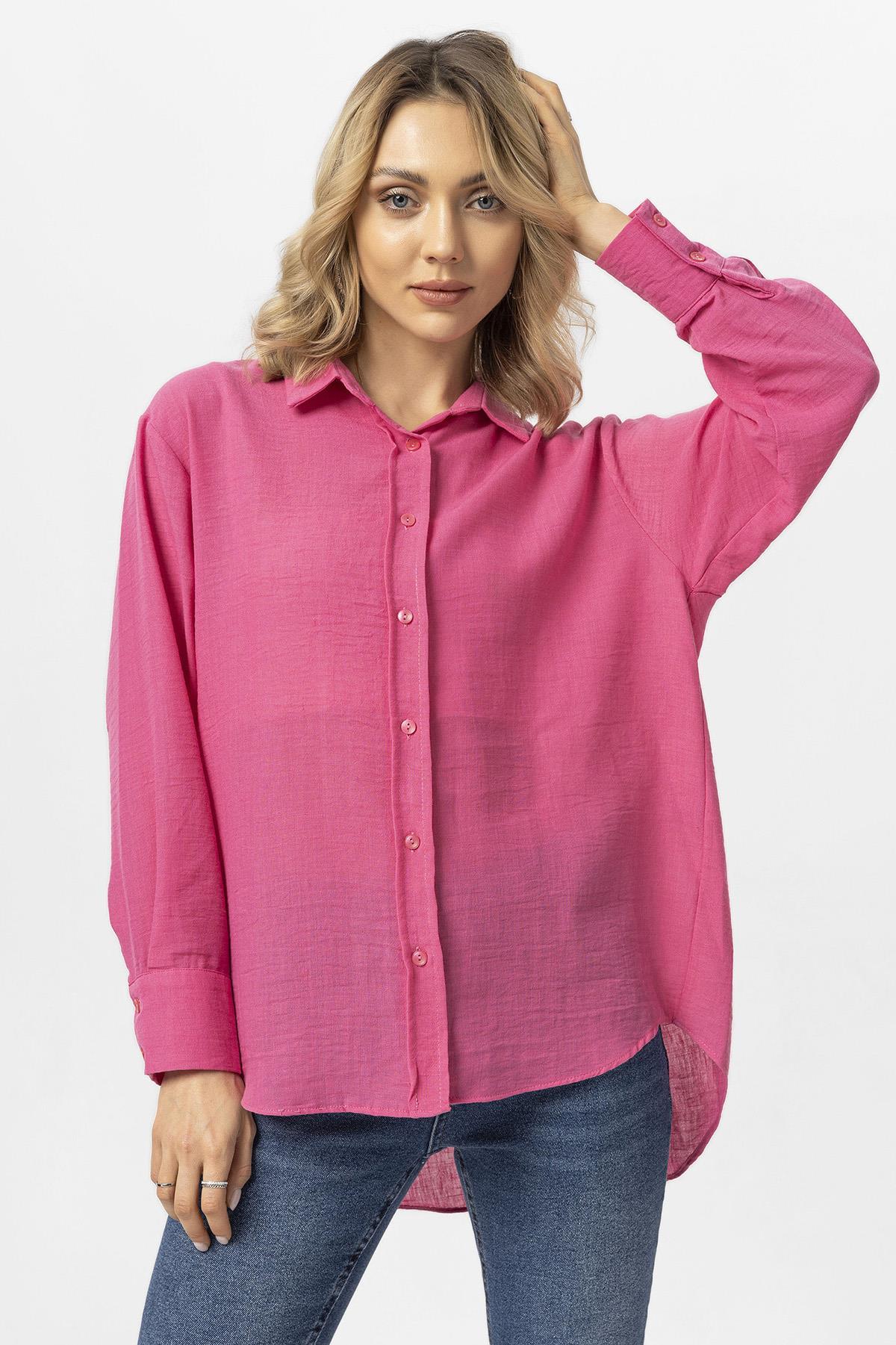 Kadın Oversize Keten Gömlek