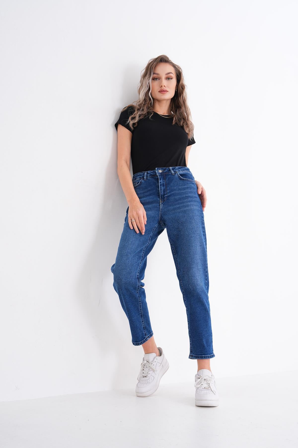 Kadın Yüksek Bel Mom Jean 250010 -