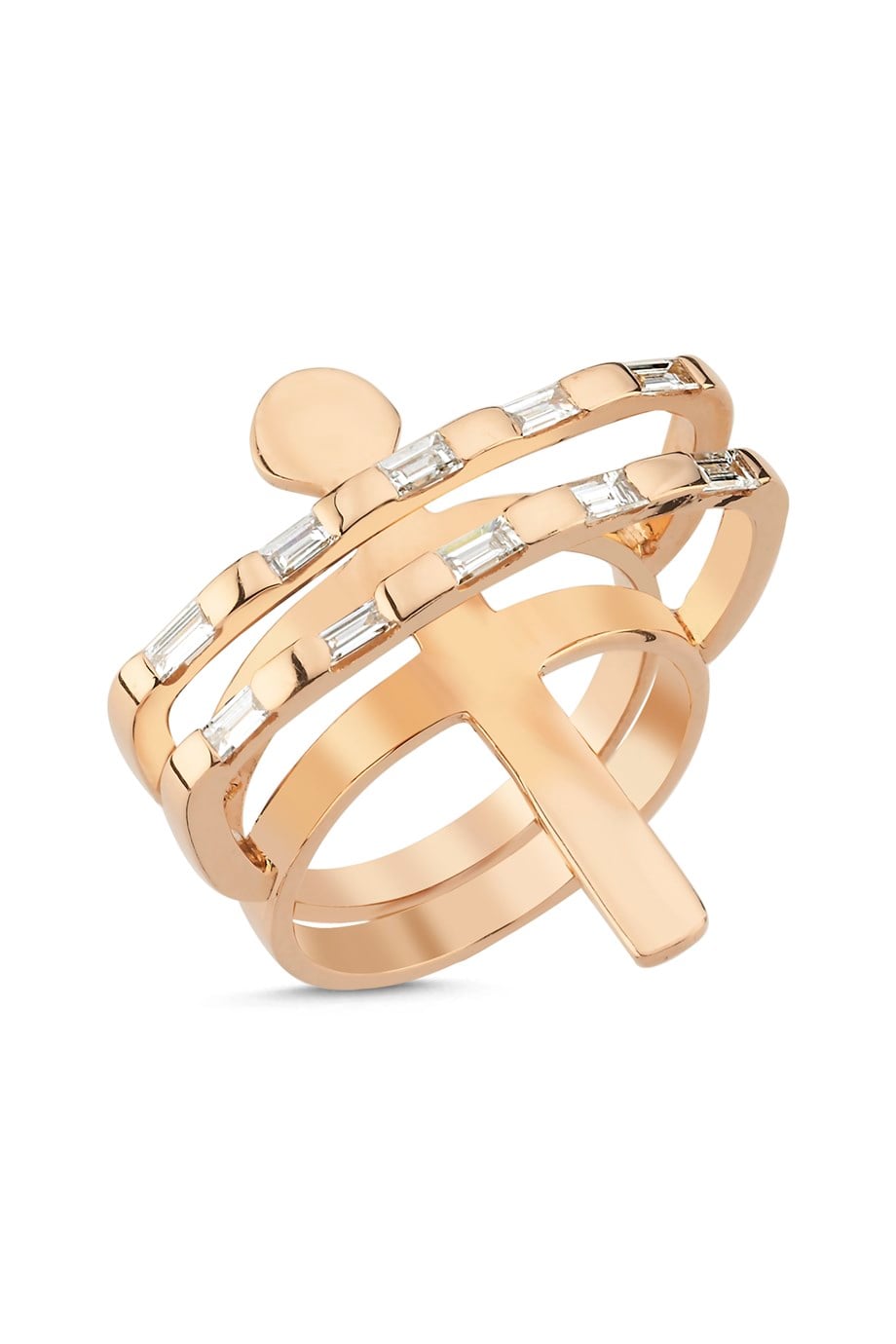 BAGUETTE DRAGONFLY DIAMOND RING
