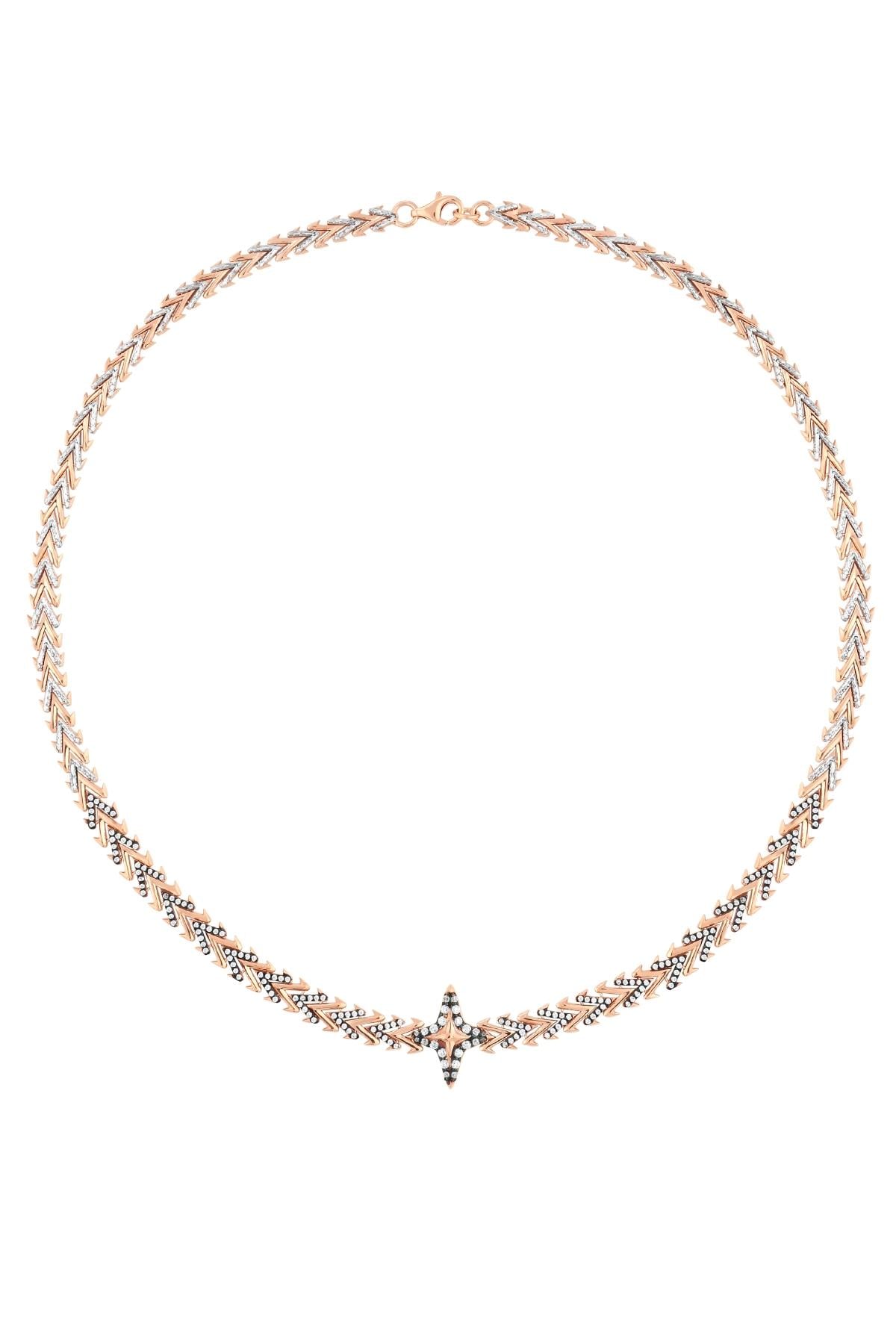 BE ICONIC PIRLANTALI YILDIZ CHOKER KOLYE
