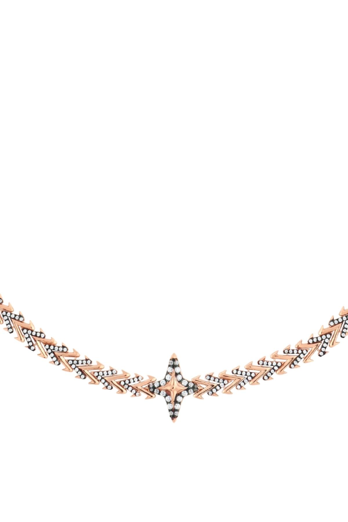 BE ICONIC PIRLANTALI YILDIZ CHOKER KOLYE