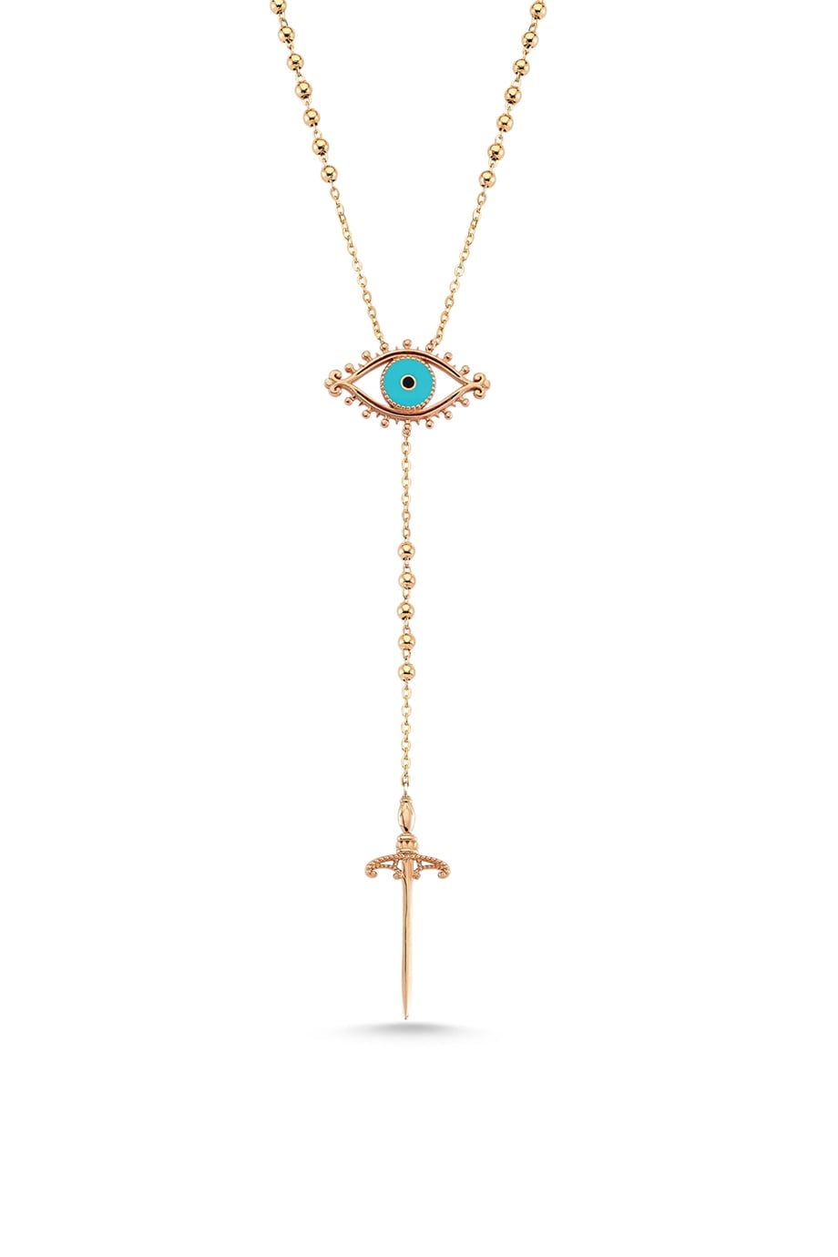 ENAMELED EYE SWORD NECKLACE