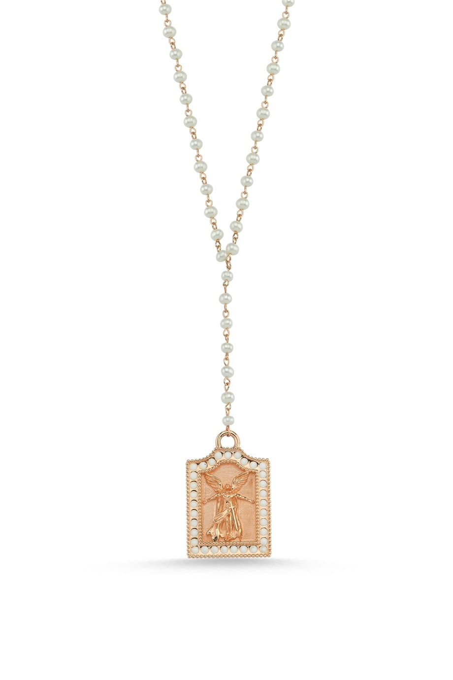 PEARLY ANGEL OF MICHAEL LOCKET NECKLACE
