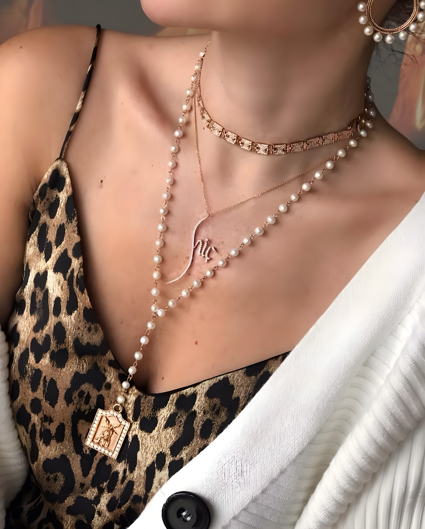 PEARLY ANGEL OF MICHAEL LOCKET NECKLACE