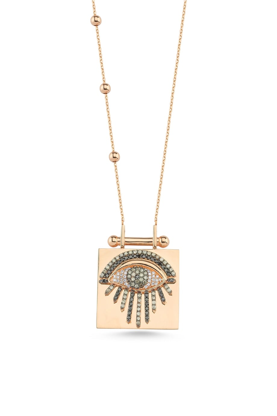 SQUARE MODEL DIAMOND EYE NECKLACE
