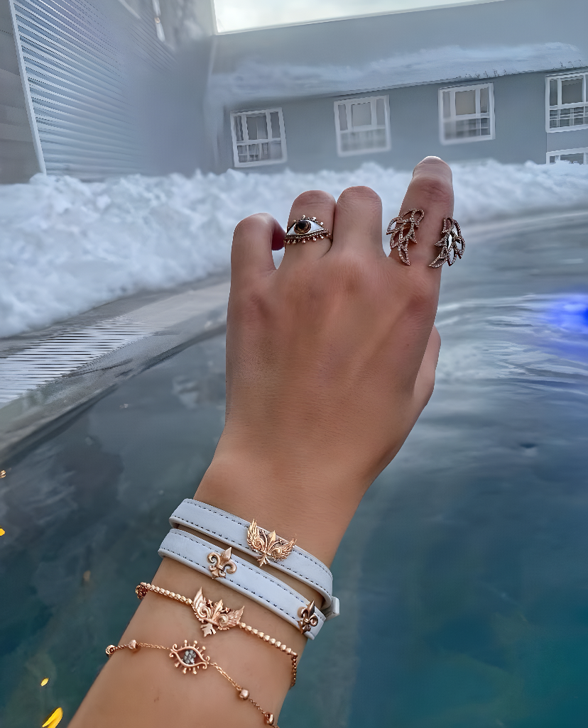 Konyak Pırlantalı Göz Bileklik