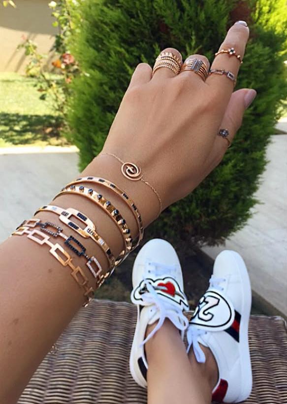 COGNAC DIAMOND THICK RING