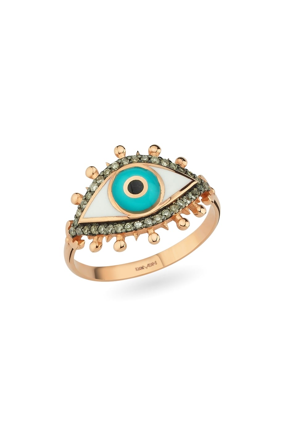 COGNAC DIAMOND EYE RING