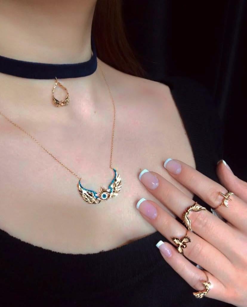 ANGEL OF CHAMUEL ULTRAMARINE VELVET CHOKER